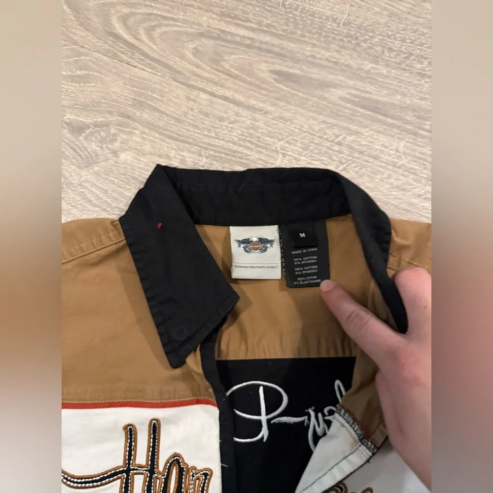 Harley-Davidson Black, Brown, and White Shirt - Picture 2 of 5